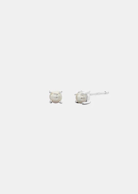 Earring | Mini Pearl Studs (Silver)