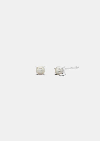 Earring | Mini Pearl Studs (Silver)
