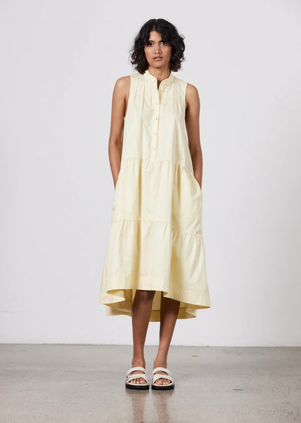 Dress | Sasha Cotton Poplin (Pale Lemon)