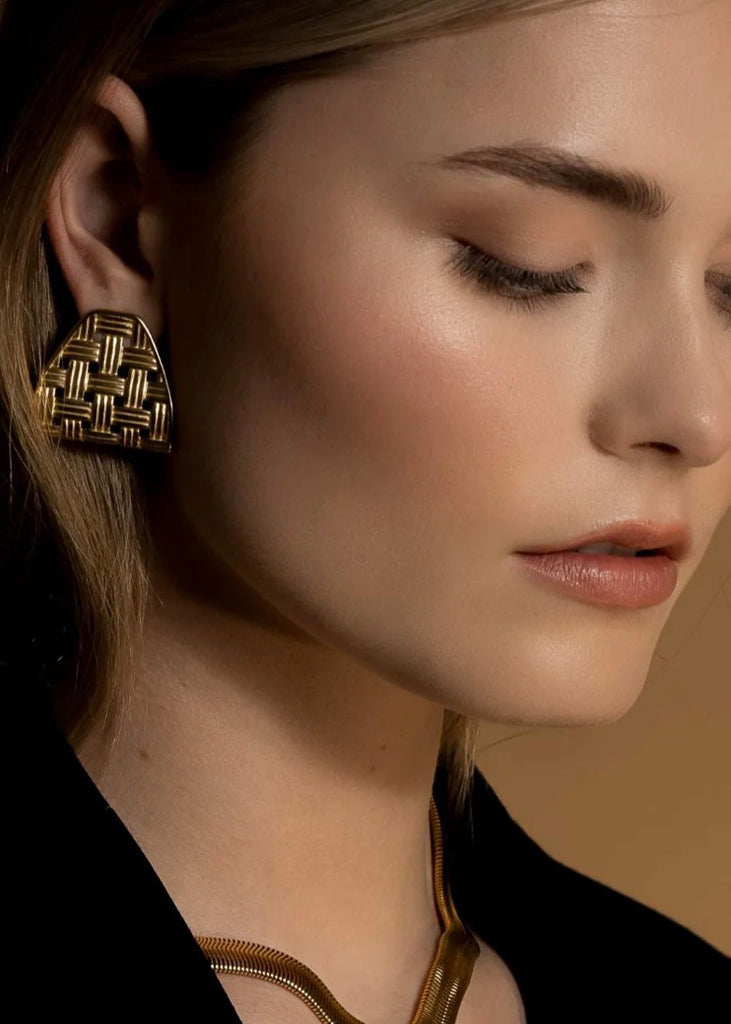 Earrings | Lattice (Gold)
