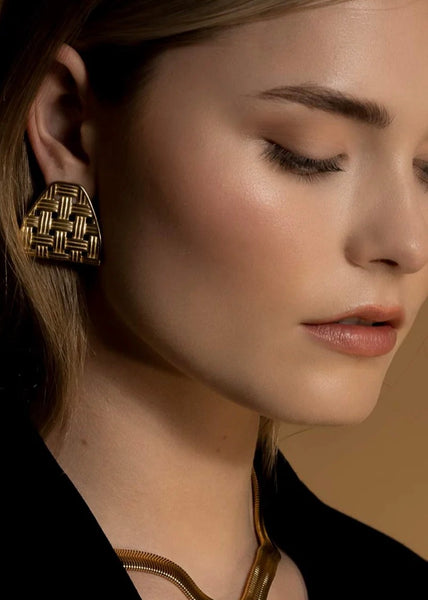 Earrings | Lattice (Gold)