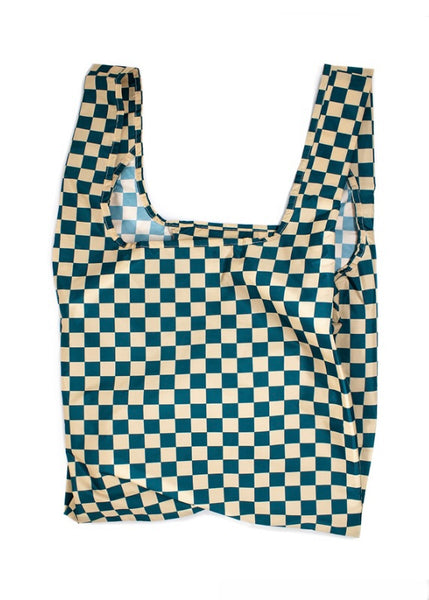 Reusable Bag | Medium (Checkerboard Teal)
