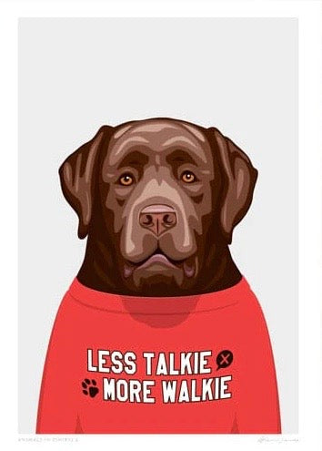 Art Print | Animals in T-Shirts - Dog (A4)