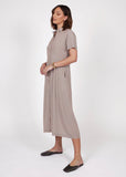 Side view of Marlow Axis Prism print dress