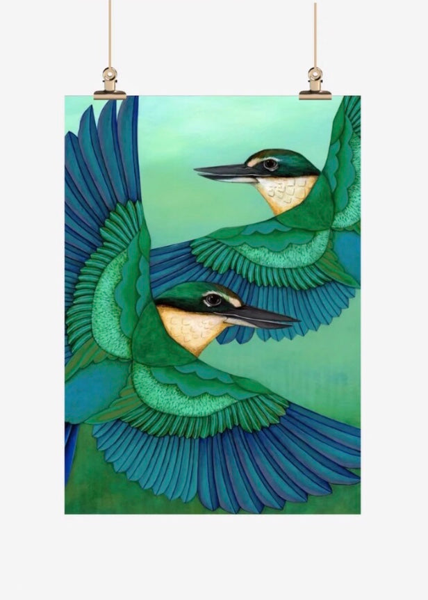 Tea Towel | Sacred (Kingfisher)