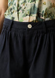 Close-up view of Nancybird Charlotte Steel Blue pants