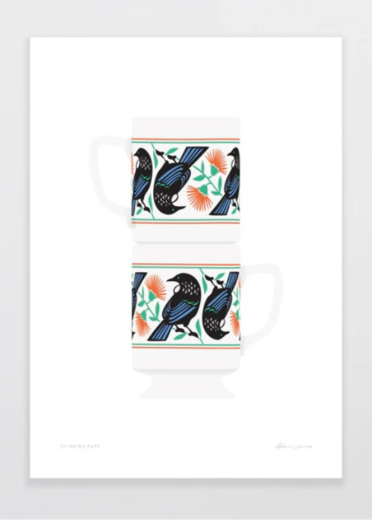 Art Print | Tui Retro Cups(A4)