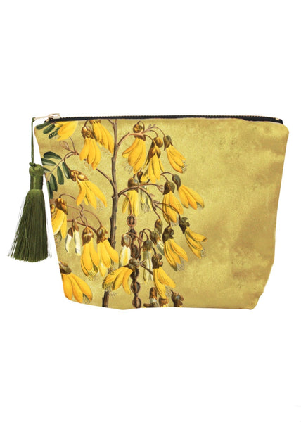 Cosmetic Bag | Vintage Kowhai Velvet