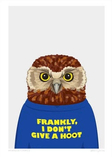 Art Print | Animals in T-Shirts - Morepork (A4)