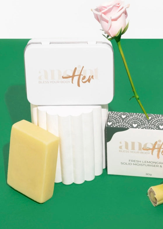 Solid Moisturiser + Tin Set | Lemongrass