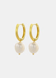 Earrings | Pearl Hoop (Gold)