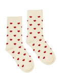 Sock | Heart (Cream/Red)