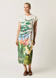 Front view of model in Nancybird’s Macey Palisade dress