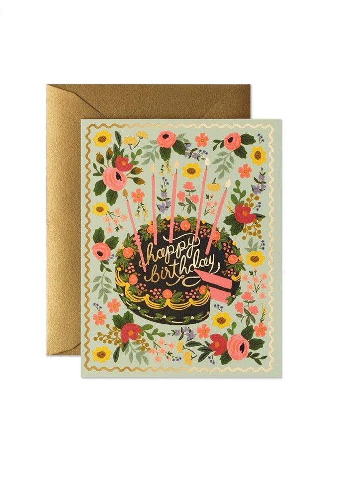 Card | Floral Cake Birthday