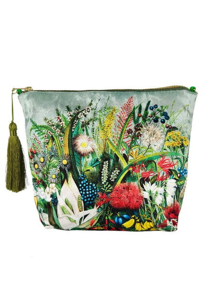 Cosmetic Bag | NZ Native Flowers Velvet