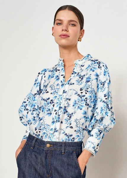 Model wearing Zoe Kratzmann Proclaim top in Song Bird