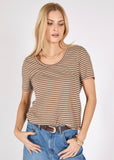 Tee | Porto (Choc/Ivory Stripe)