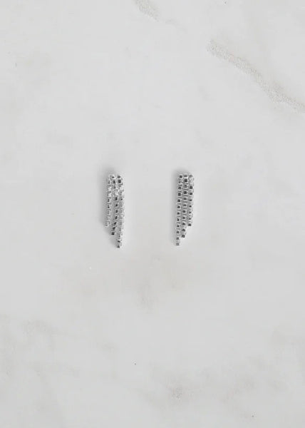 Earrings | Starry Night Chain Studs (Silver)