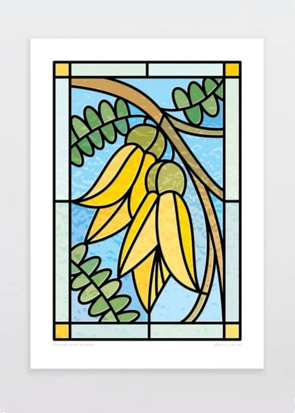 Art Print | Stained Glass Kowhai
