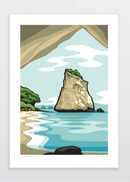 Art Print | Cathedral Cove (A4)