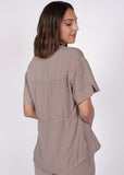 Back view of Marlow eclipse shirt in prism print 