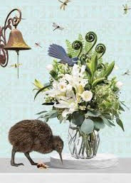 Card | Kiwi and Her Fantail (Sue Skellern)