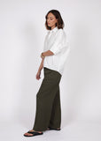Side view of Marlow Shoreline chalk shirt
