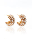 Earrings | Hera Hoop (Pearl/Gold)