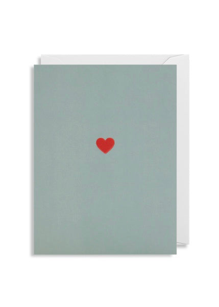 Card | Red Heart (Grey)
