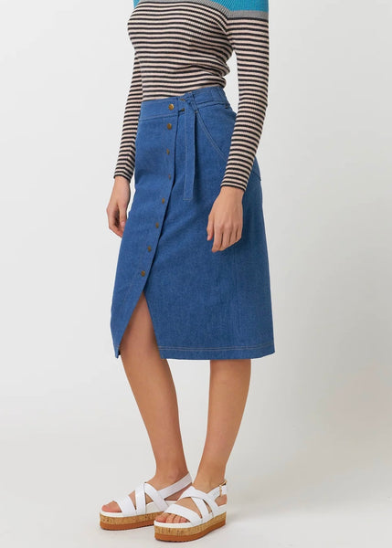 Skirt | Denim (Mid Blue Indigo)