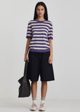 Knit Tee |Francisco (Lilac/Dark Purple)