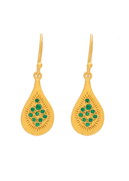 Earrings | Merzouga Tear Drop (Green Zircon)