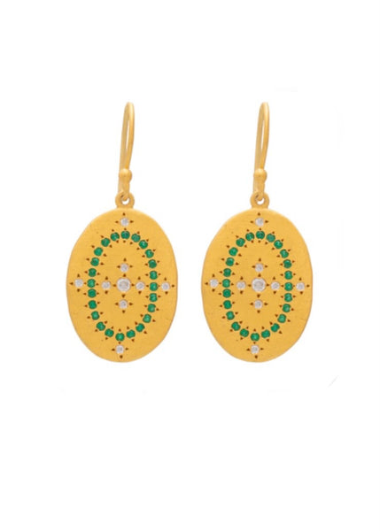 Earrings | Cleopatra (Green Zircon)