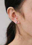Earrings | Lines Square Huggies (Gold)