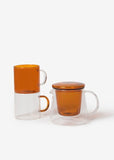 Teapot | Coloured Lid (Clear/Amber)