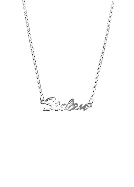 Necklace | Stolen Script (Sterling Silver)