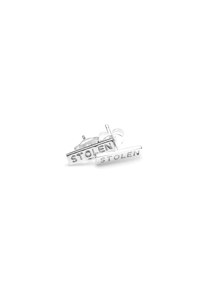 Earrings | Tiny Stolen Bar (Sterling Silver)
