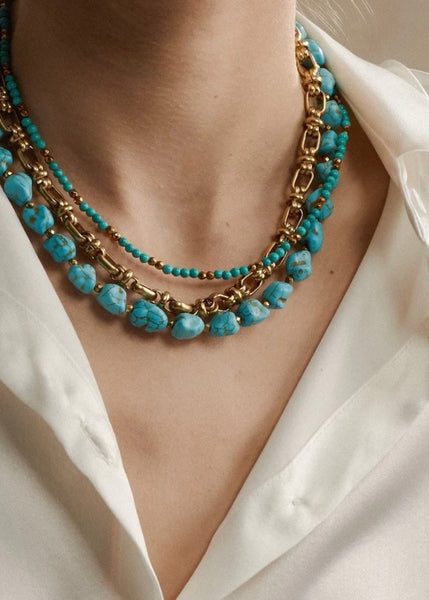 Necklace | Turquoise Sequence (Turquoise/Gold)