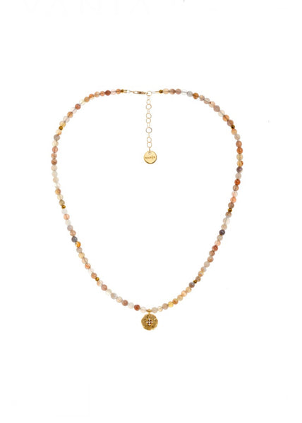 Necklace | Botswana Agate (Gold)