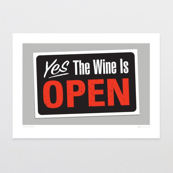 Art Print | Wine is open