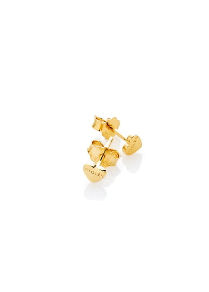 Earrings | Tiny Stolen Heart Studs (Gold Plated)