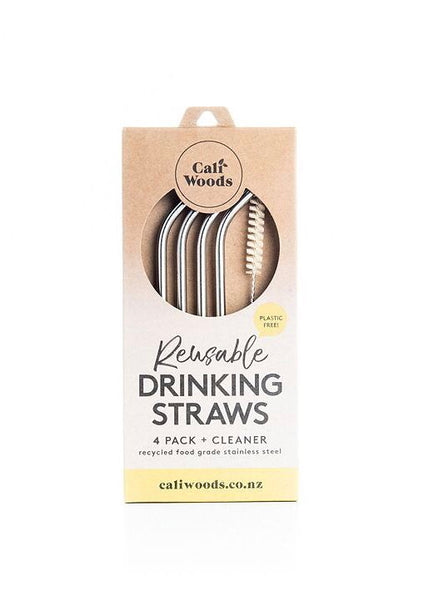 Drinking Straws | 4 Pack (Stainless Steel)