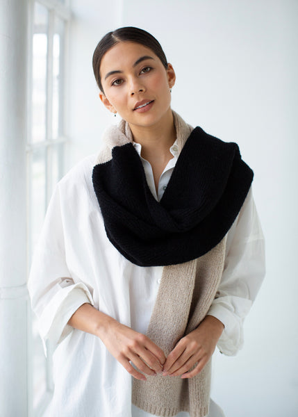 Scarf | Two Tone (Black/Oat)