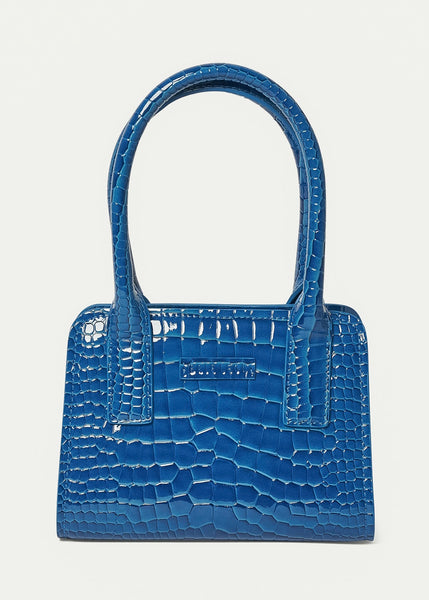Bag | Paloma Mini Tote (Cobalt Wet Recycled Croc)