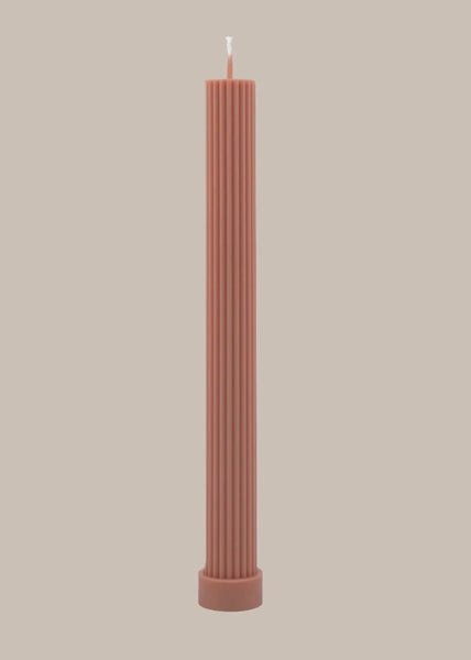 Candle | Thin Column Pillar (Twin Pack - Peach)