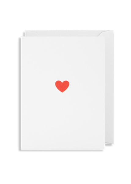 Card | Red Heart (White)