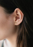 Earrings | Pearl Bar Studs (Silver)