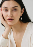 Earrings | Pearl Hoop (Silver)
