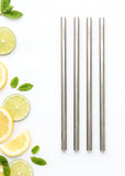 Smoothie Straws | 4 Pack (Stainless Steel)