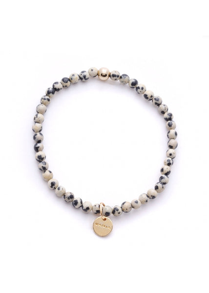 Bracelet | Amuleto Dalmatian Jasper (Gold 4mm)